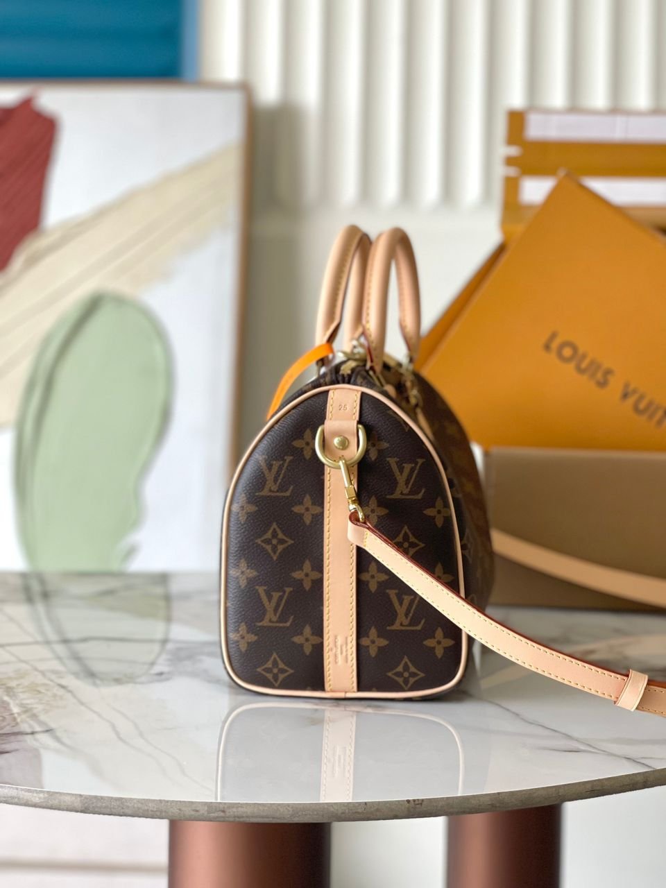 Louis Vuitton Speedy Bandoulière bag in Monogram canvas 25 cm - Image 3