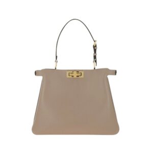 Fendi First Medium Bag in Taupe Leather, 26 cm