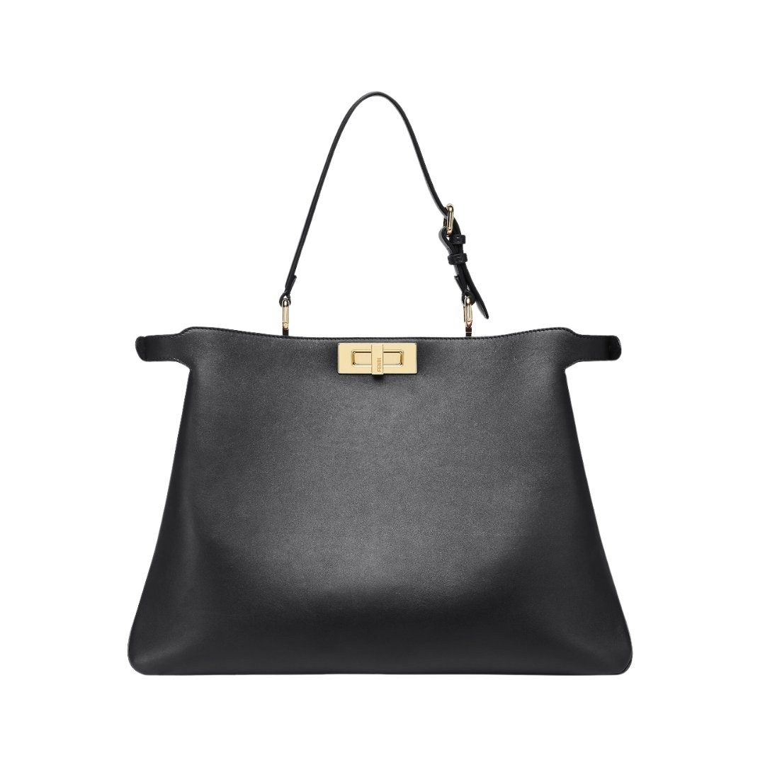 Fendi Peekaboo ISeeU Bag in Black Leather 25.5 cm