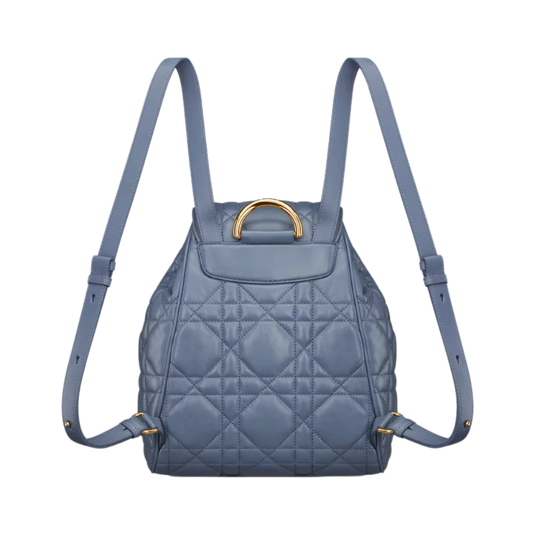 Dior Caro Backpack Medium Denim Blue 26cm - Image 2