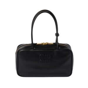 Miu Miu Black Leather Top-Handle Bag 17cm