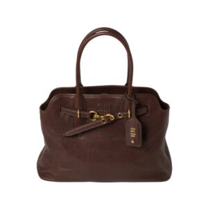 Miu Miu bag in Briarwood brown Nappa leather 31 cm