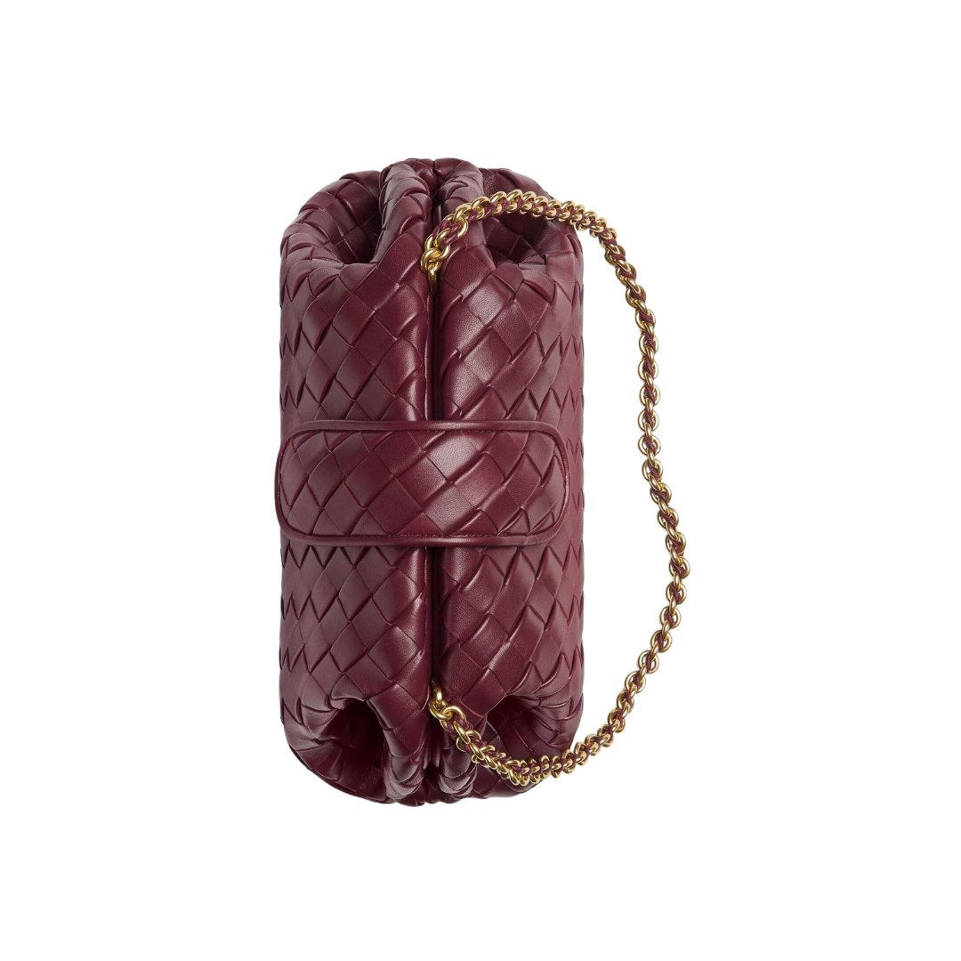 Bottega Veneta Lauren 1980 Clutch Bag in Intrecciato Leather in Burgundy 16.5 cm - Image 3