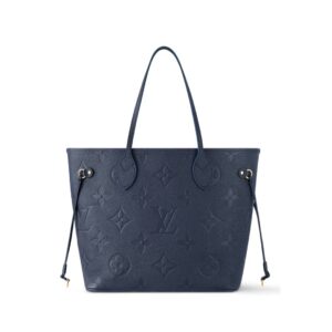 Louis Vuitton Neverfull MM Monogram Empreinte Navy Blue 32cm Bag