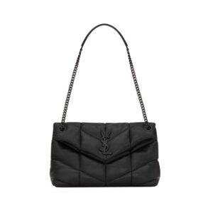 Saint Laurent Loulou Puffer Small Bag in Black Nappa Leather, 29 cm