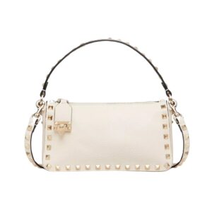 Valentino Crossbody Bag in Light Ivory Leather 19cm