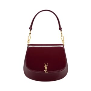 Saint Laurent Voltaire Mini Bag in Smooth Burgundy Leather 17.5cm