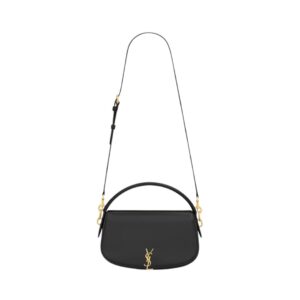 Saint Laurent Jamie Pouch Bag in Black Lambskin 34 cm