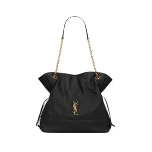 Saint Laurent Jamie Medium Black Leather Shopping Bag 35cm