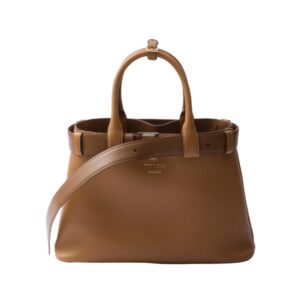 Prada Buckle small bag in caramel leather 23 cm
