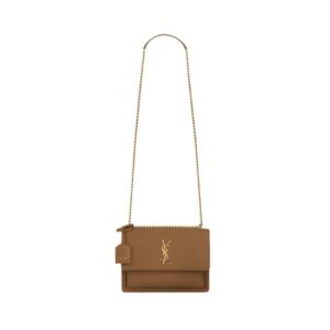 Saint Laurent Sunset Medium Bag in Camel Brown Leather 22cm