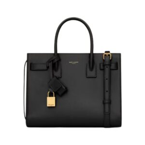 Saint Laurent Sac de Jour Baby bag in black smooth leather 26 cm