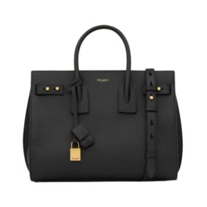 Saint Laurent Sac de Jour Small Bag in Black Hammered Leather 32cm