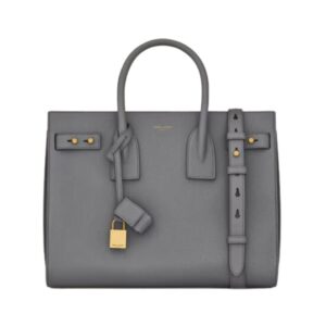 Saint Laurent Sac de Jour Small Bag in Grey Hammered Leather 32cm