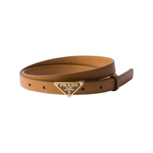 Prada Saffiano Leather Belt in Caramel Color 1.5 cm