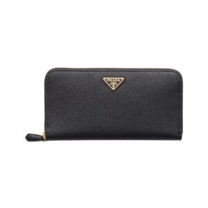 Prada Large Wallet in Black Saffiano Leather 9.5cm