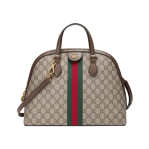 Gucci Ophidia GG Supreme Boston Bag Dark Coffee 35cm