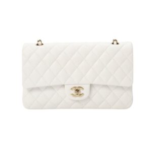 Chanel 11.12 Double Flap Bag White Medium 25.5cm