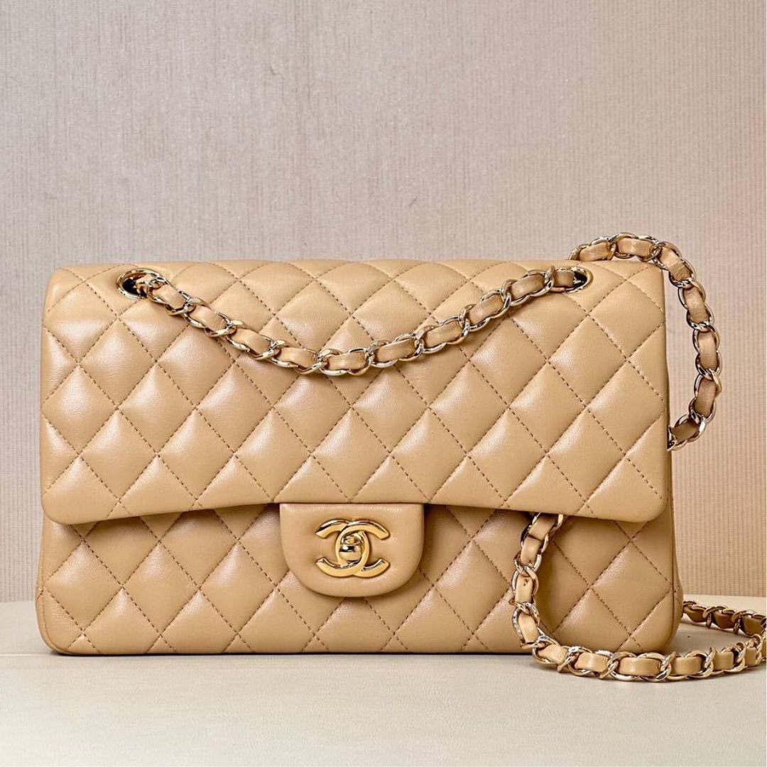 Chanel 11.12 Double Flap beige clair Jumbo bag 30 cm - Image 3