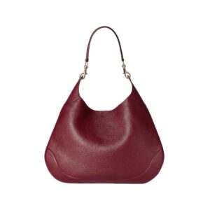 Gucci maxi hobo bag in burgundy leather 49 cm