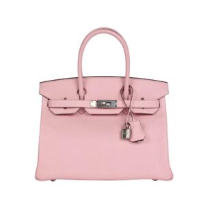 Hermès Birkin 30 bag in Chèvre Rose Sakura Verso leather with palladium hardware