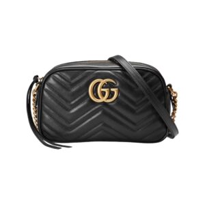 Gucci GG Marmont Camera Bag in Black Leather 24 cm