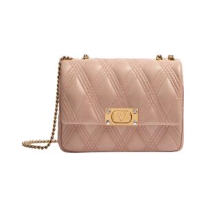 Valentino Quiltie 67 bag in powder pink nappa leather, 23 cm