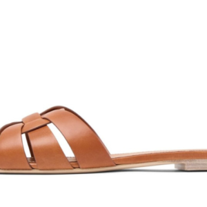 Hermès Oran sandals in brown leather with perforated H