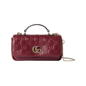 Gucci top handle bag with light gold decoration 21.1 cm