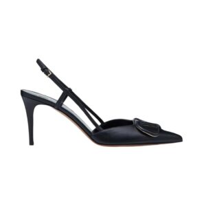 Valentino slingback pumps in black calfskin with 8 cm heel