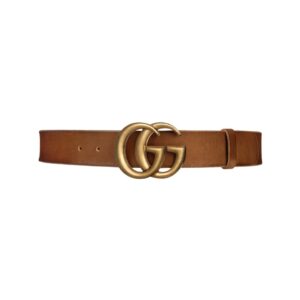 Gucci Marmont Wide Brown Leather Belt 4cm
