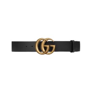 Gucci Marmont Wide Black Leather Belt 4cm