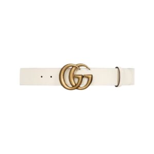 Gucci Marmont 4cm White Leather Belt