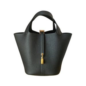 Hermès Picotin Lock 22 Bag in Black Togo Leather