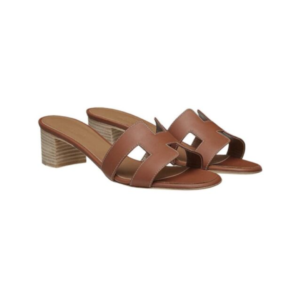 Hermès Oasis sandals in brown leather with 5 cm heel