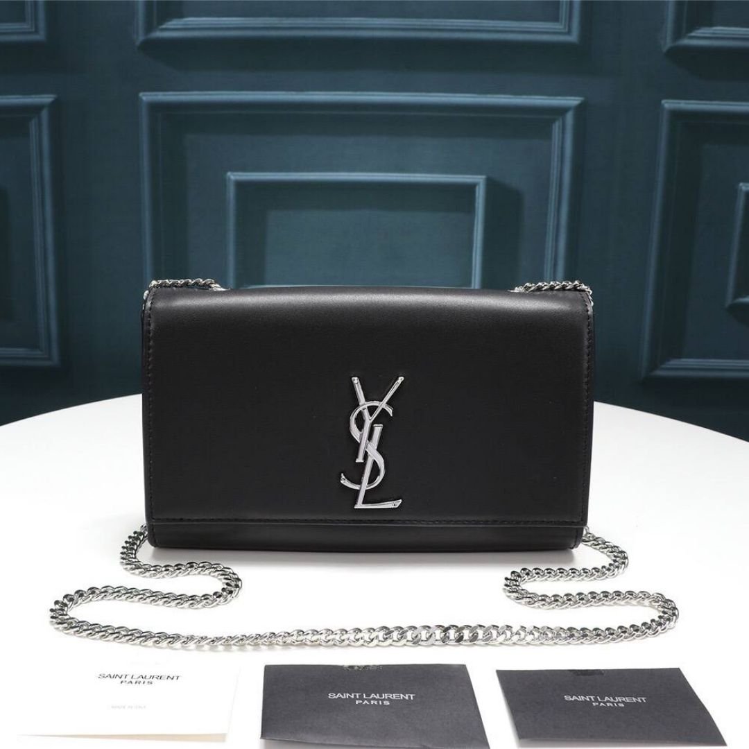 Saint Laurent Kate Small Bag in Black Leather 20cm - Image 2