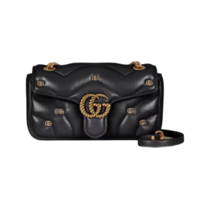 Gucci GG Marmont bag in black leather 26 cm
