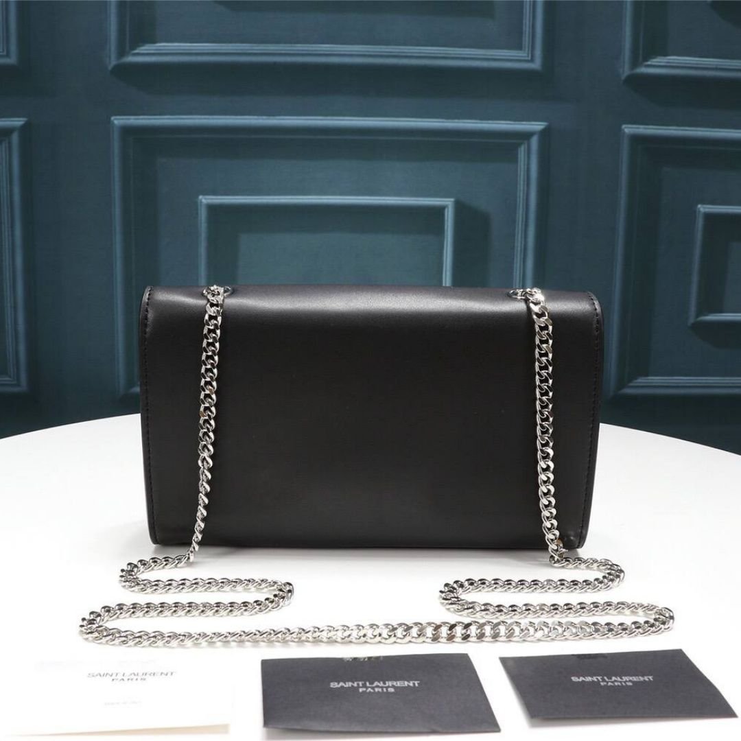 Saint Laurent Kate Small Bag in Black Leather 20cm - Image 3