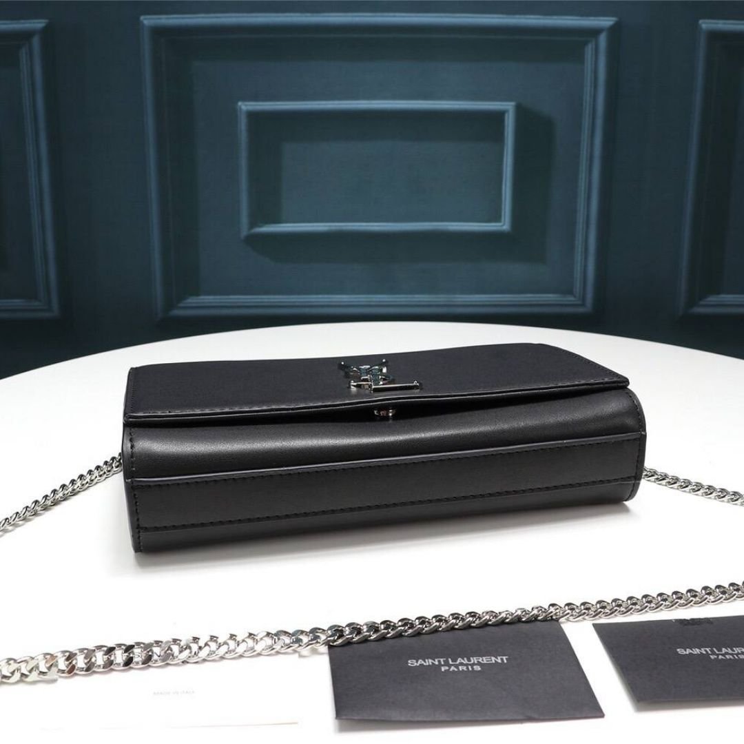 Saint Laurent Kate Small Bag in Black Leather 20cm - Image 4