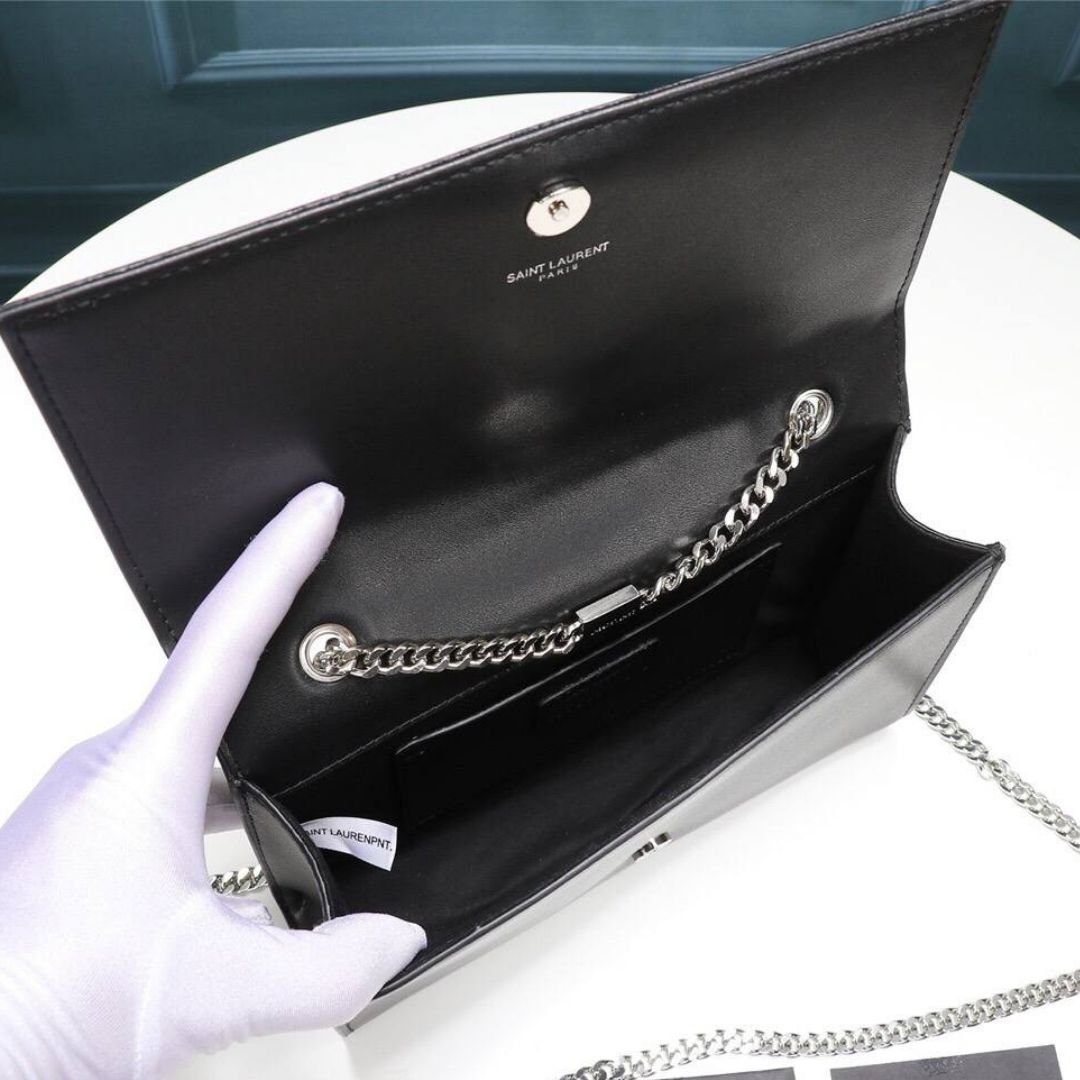 Saint Laurent Kate Small Bag in Black Leather 20cm - Image 5