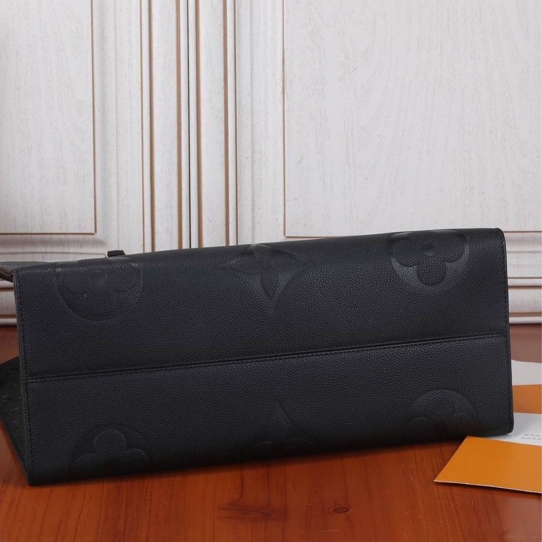 Louis Vuitton OnTheGo MM bag in black Monogram Empreinte leather 35 cm - Image 5