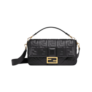 Fendi Baguette Bag in Black Leather 32 cm