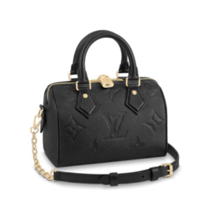 Louis Vuitton Speedy Bandoulière 20 Monogram Empreinte bag in black