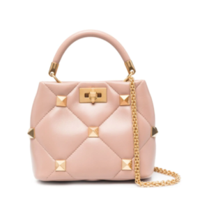 Valentino Roman Stud Bag in Pink Leather 17 cm