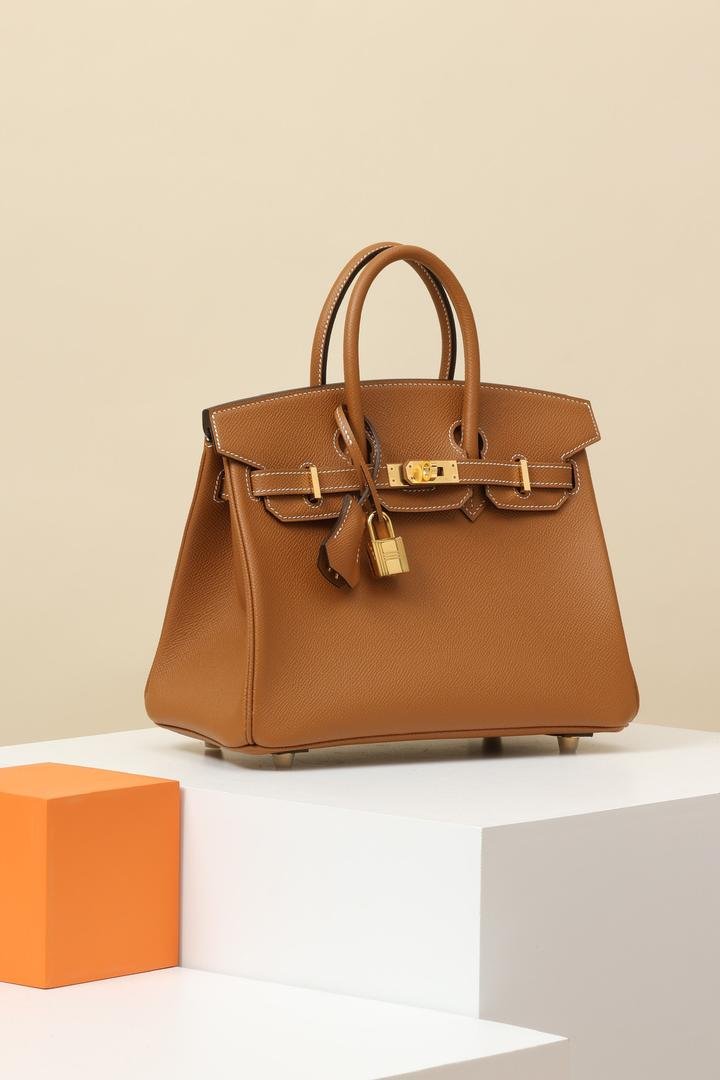 Hermès Birkin 25 Bag in Gold Togo Leather - Image 5