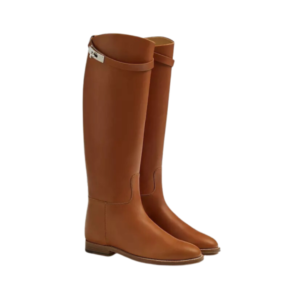 Hermès Kelly boots in brown leather