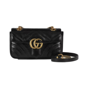 Gucci GG Marmont bag in black leather 22 cm