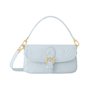 Louis Vuitton Nano Diane Blue Leather Bag 19cm