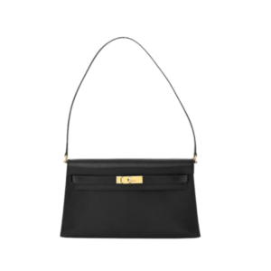 Polène Kelly Élan bag in black Chevre leather 28 cm