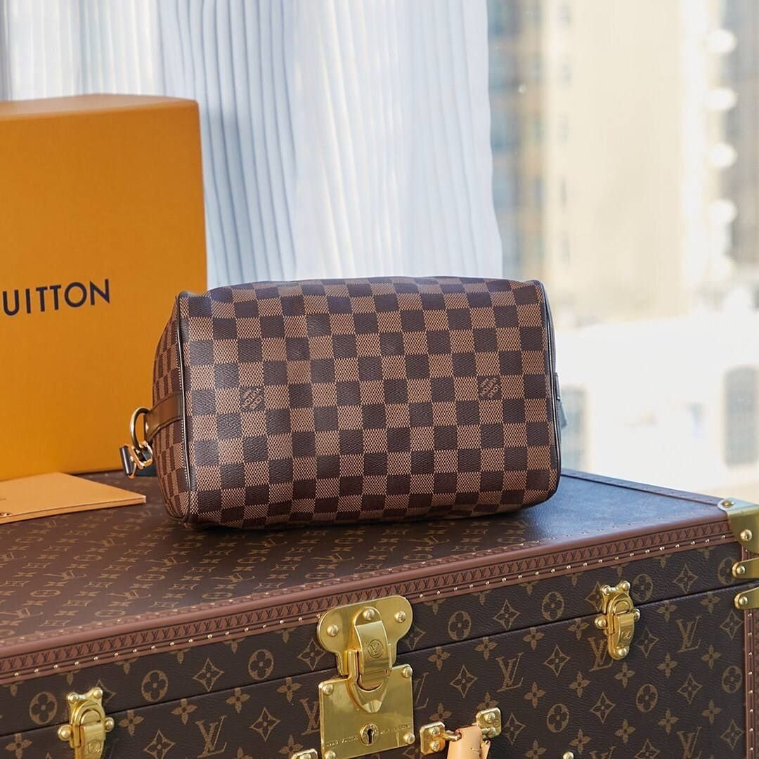 Louis Vuitton Speedy Bandoulière bag in Damier Ebene canvas 25 cm - Image 4